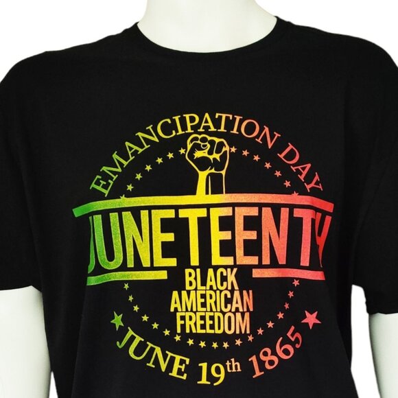Juneteenth Graphic T-Shirt Mens Size 2XL Black American Freedom June 19 1865 - Picture 6 of 11